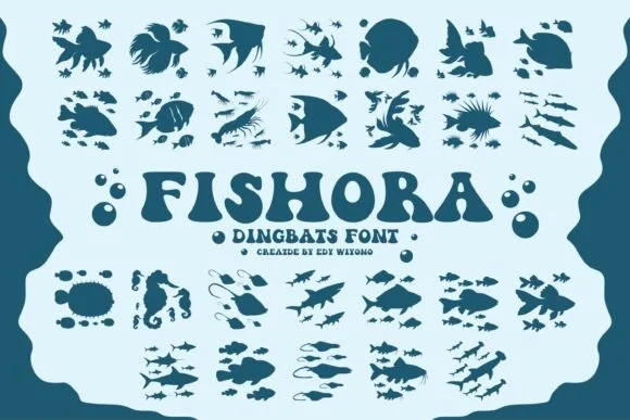 Fishora by edywiyonopp — Dingbats Font