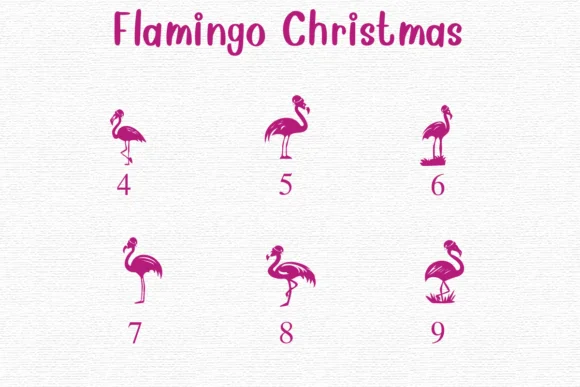 Flamingo Christmas by Nongyao — Dingbats Font — thumbnail 4