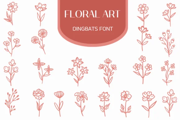 Floral Art by Heartcraft Atelier — Dingbats Font