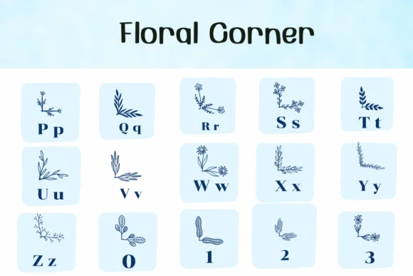 Floral Corner by Ketsarin — Dingbats Font — thumbnail 3