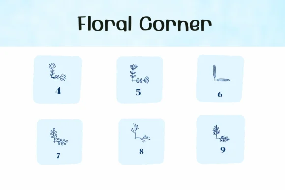 Floral Corner by Ketsarin — Dingbats Font — thumbnail 4