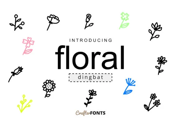 Floral Doodle by CrafterFonts — Dingbats Font