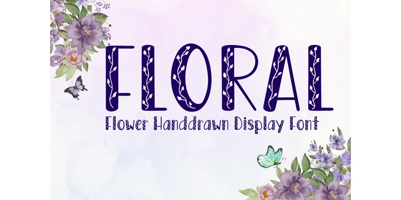 Floral Font by GetjiArts by GetjiArts — Decorative Font