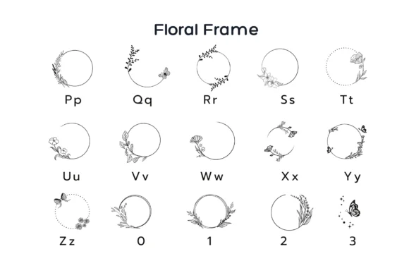 Floral Frame by Pui Art — Dingbats Font — thumbnail 8