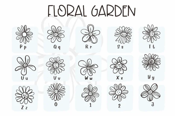 Floral Garden by Sirinart — Dingbats Font — thumbnail 3