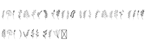 Floral in Minimal by PJ Fonttein — Dingbats Font — thumbnail 5