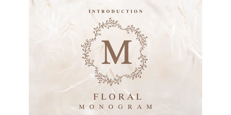 Floral Monogram Font by Pui Art by Pui Art — Decorative Font