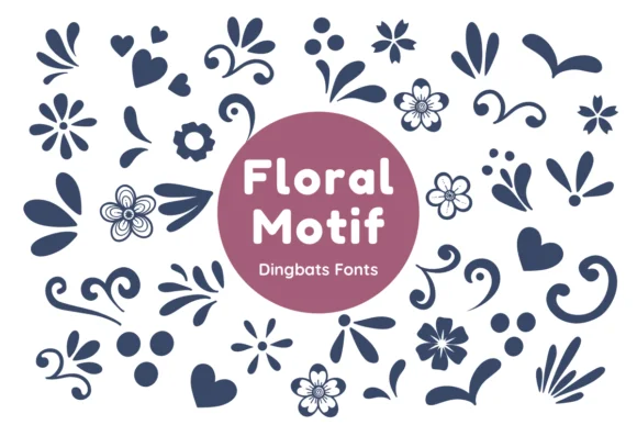 Floral Motif by Nun Sukhwan — Dingbats Font