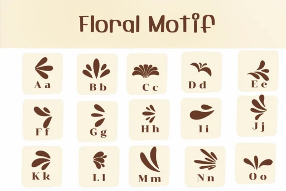 Floral Motif by Ketsarin — Dingbats Font — thumbnail 2
