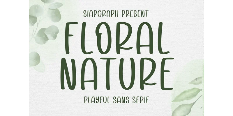 Floral Nature Font by SiapGraph — Sans Serif Font