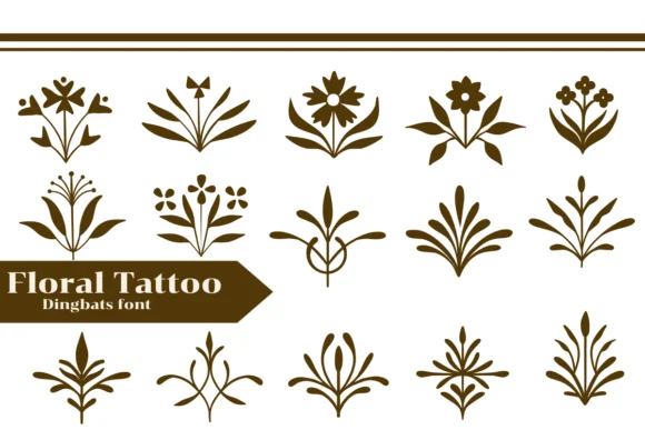 Floral Tattoo by Apiwat Type — Dingbats Font
