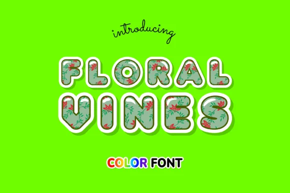 Floral Vines by JUSTTYPE — Color Fonts Font
