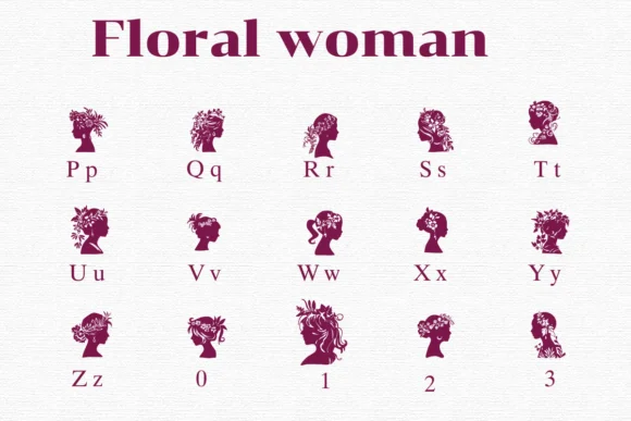Floral Women by Nongyao — Dingbats Font — thumbnail 3
