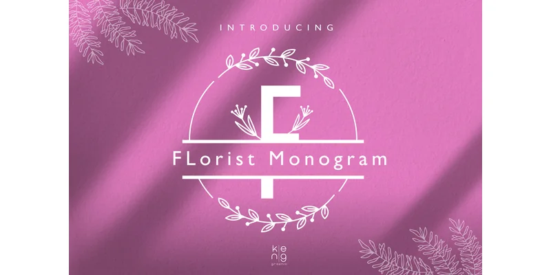 Florist Monogram Font by keng graphic by keng graphic — Decorative Font