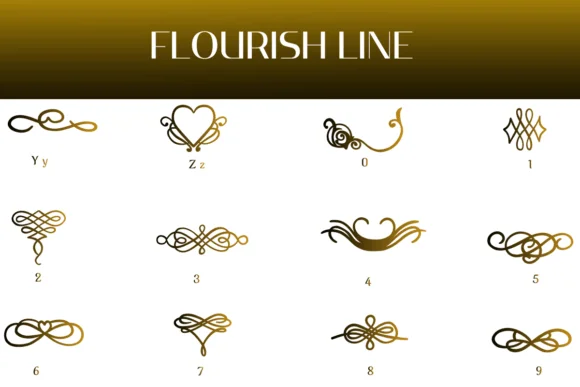 Flourish Line by Heartcraft Atelier — Dingbats Font — thumbnail 4