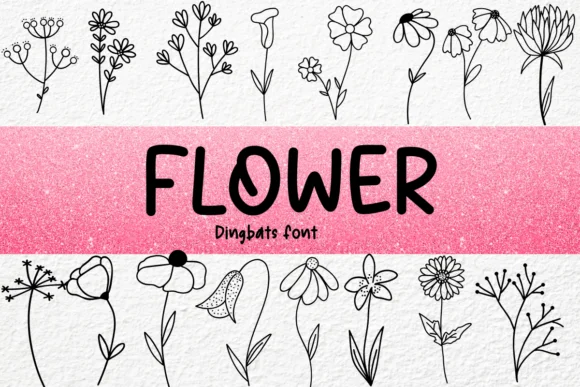 Flower by Petal Pixels — Dingbats Font
