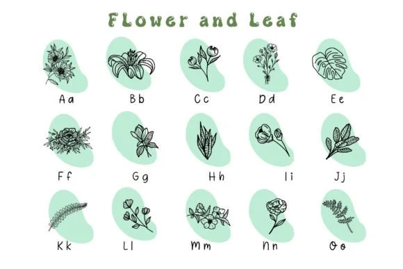 Flower and Leaf Doodle by Pui Art — Dingbats Font — thumbnail 2