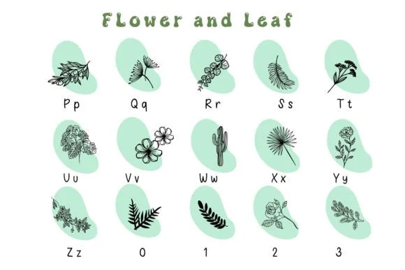 Flower and Leaf Doodle by Pui Art — Dingbats Font — thumbnail 3