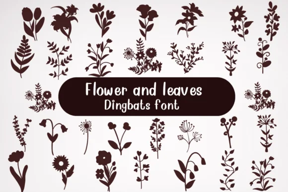 Flower and Leaves by Nongyao — Dingbats Font