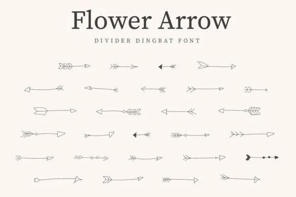 Flower Arrow by CraftedType Studio — Dingbats Font
