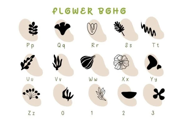 Flower Boho by Pui Art — Dingbats Font — thumbnail 3