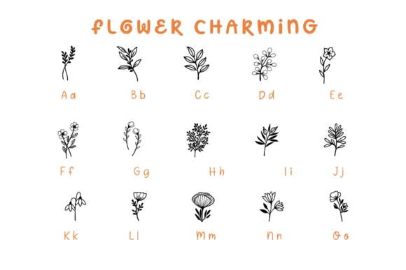 Flower Charming by Pui Art — Dingbats Font — thumbnail 7