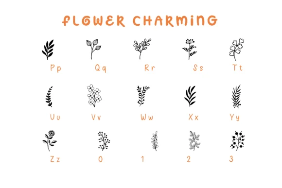 Flower Charming by Pui Art — Dingbats Font — thumbnail 8