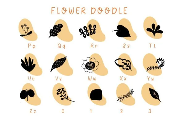 Flower Doodle by Pui Art — Dingbats Font — thumbnail 3