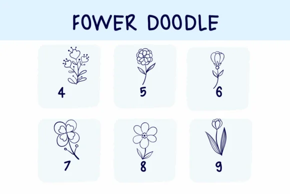 Flower Doodle by Sirinart — Dingbats Font — thumbnail 4