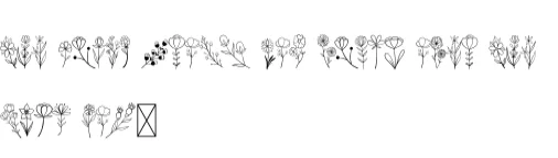 Flower Doodle by Sirinart — Dingbats Font — thumbnail 6