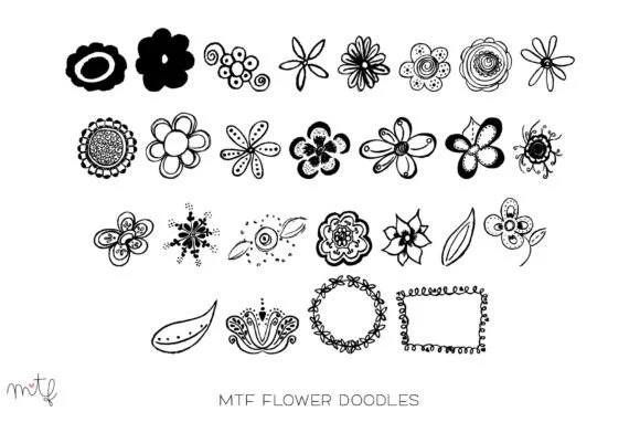 Flower Doodles by Miss Tiina — Dingbats Font