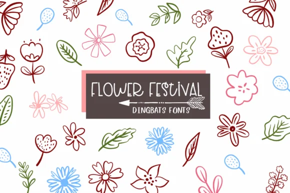 Flower Festival by Sirinart — Dingbats Font