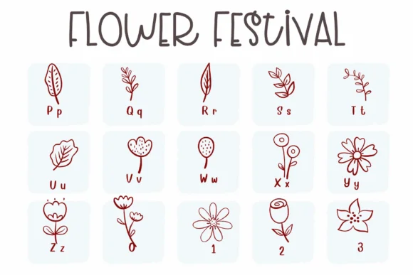Flower Festival by Sirinart — Dingbats Font — thumbnail 2