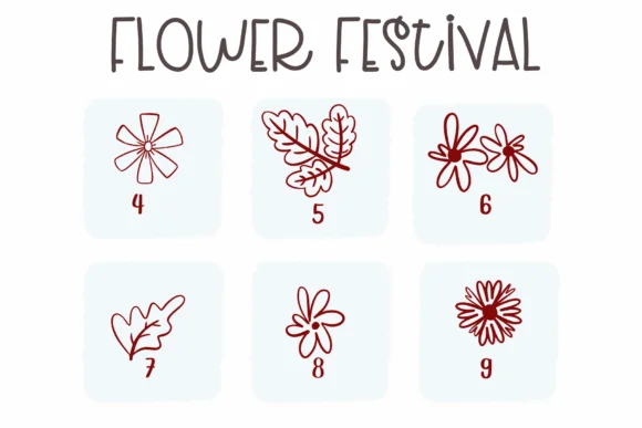 Flower Festival by Sirinart — Dingbats Font — thumbnail 3