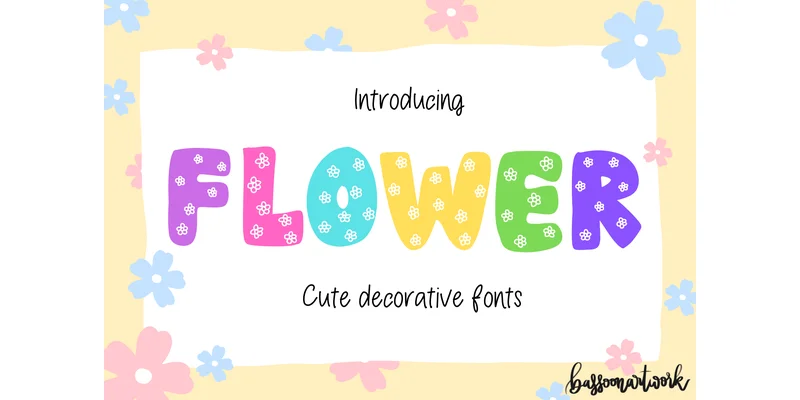Flower Font by Bassoonartwork by Bassoonartwork — Decorative Font