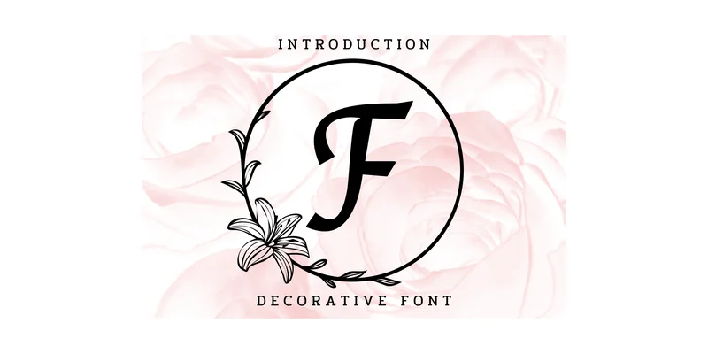Flower Font by Chada Art by Chada Art — Decorative Font