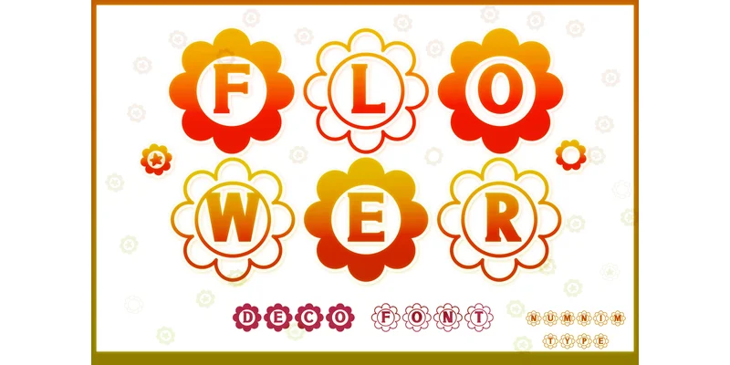 Flower Font by numnim by numnim — Decorative Font