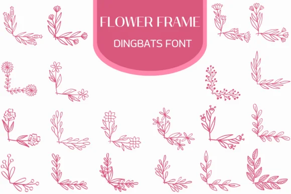 Flower Frame by Heartcraft Atelier — Dingbats Font