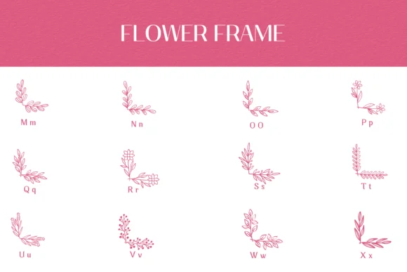 Flower Frame by Heartcraft Atelier — Dingbats Font — thumbnail 3