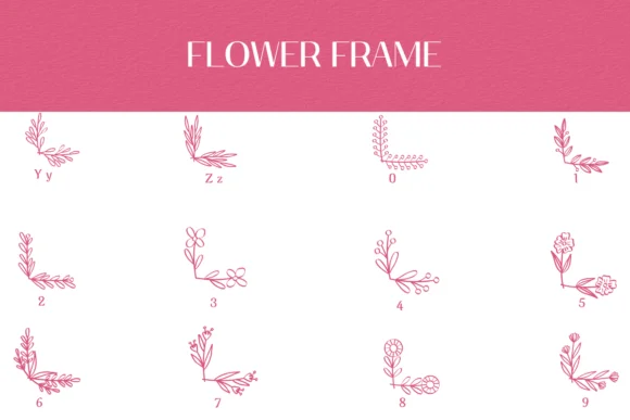Flower Frame by Heartcraft Atelier — Dingbats Font — thumbnail 4