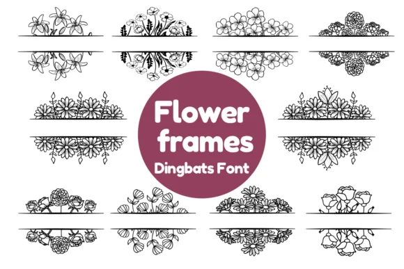 Flower Frames by Nun Sukhwan — Dingbats Font
