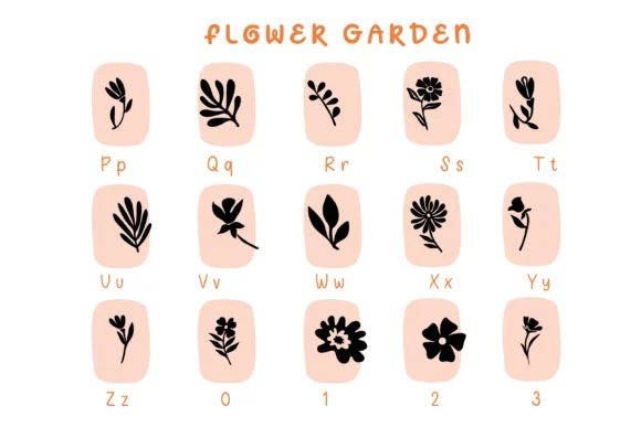 Flower Garden by Pui Art — Dingbats Font — thumbnail 8