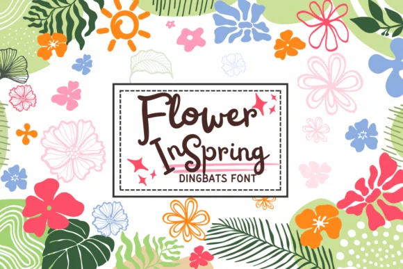 Flower in Spring by PraewDesigns — Dingbats Font