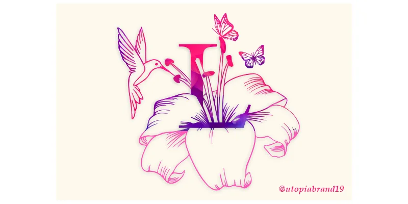 Flower Lily Monogram Font by utopiabrand19 by utopiabrand19 — Decorative Font