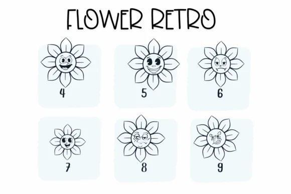 Flower Retro by Sirinart — Dingbats Font — thumbnail 4