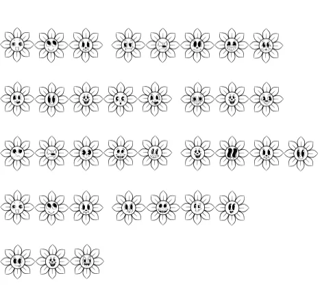 Flower Retro by Sirinart — Dingbats Font — thumbnail 8