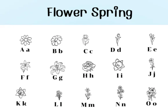 Flower Spring by Ketsarin — Dingbats Font — thumbnail 2