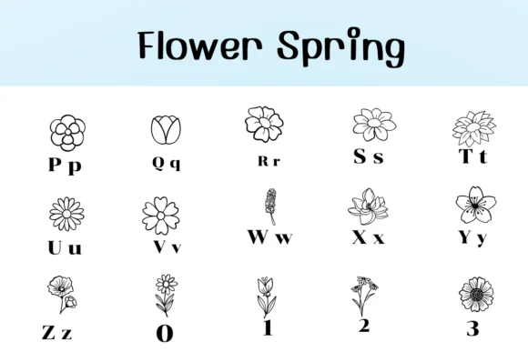 Flower Spring by Ketsarin — Dingbats Font — thumbnail 3