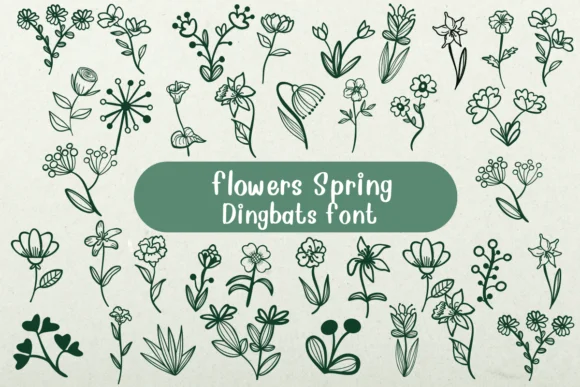 Flower Spring by Nongyao — Dingbats Font