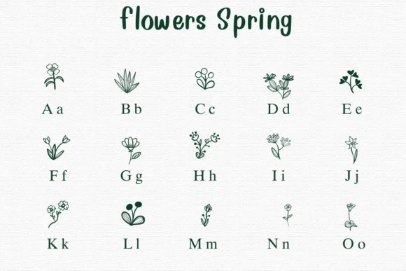 Flower Spring by Nongyao — Dingbats Font — thumbnail 2